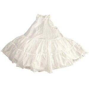 David’s Bridal White Crinoline Petticoat‎ 6 NWT Wedding Dress Slip 2-Tier Prom